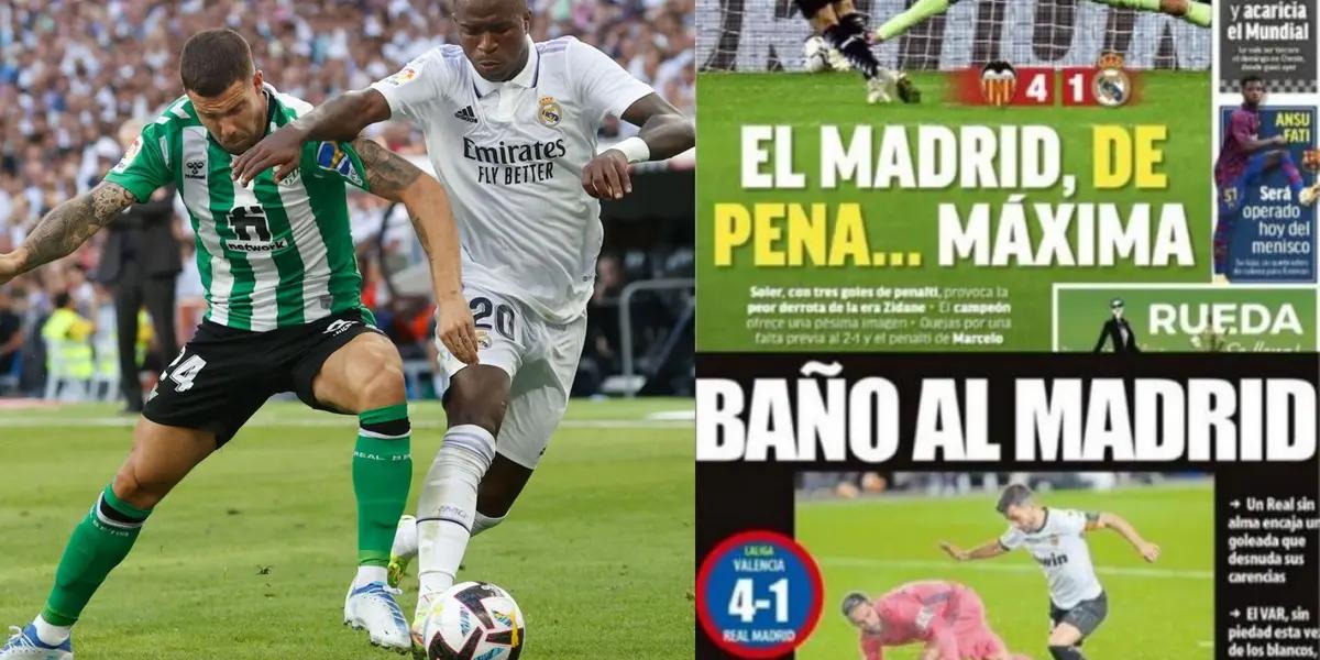 La prensa de Madrid llora luego del partido que el Real empató contra el Real Betis y se quedan lejos del FC Barcelona