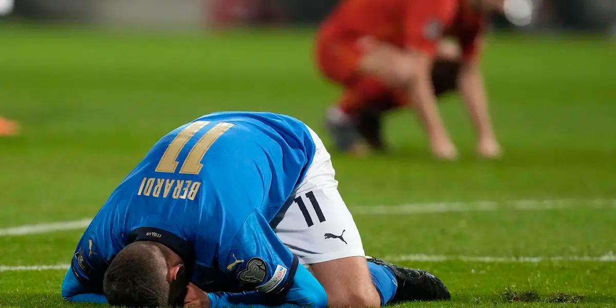 La selección azzurra perdió su encuentro en el repechaje y se quedó nuevamente sin la oportunidad de estar en la Copa del Mundo.