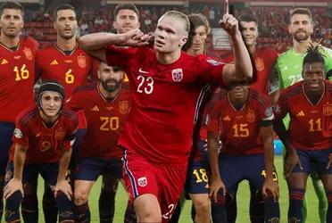 La Selección de España empata en el primer tiempo contra Noruega, que tiene como su referente a Erling Haaland
