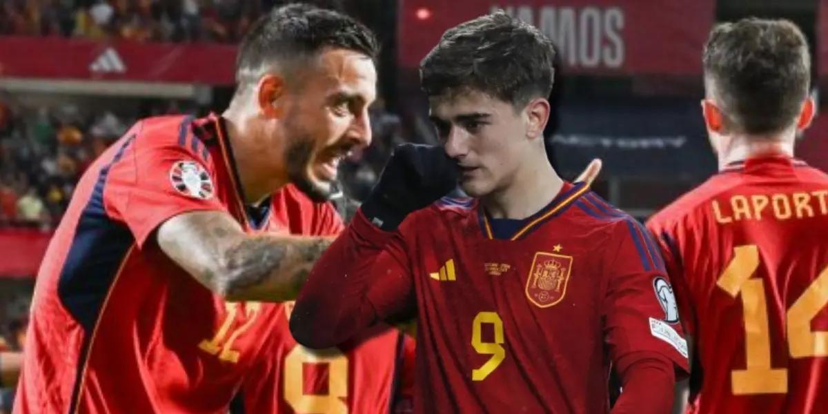 La Selección de España ganó a Escocia por la cuenta de 2 a 0 y compartieron cancha Gavi con Joselu, que son del FC Barcelona y Real Madrid