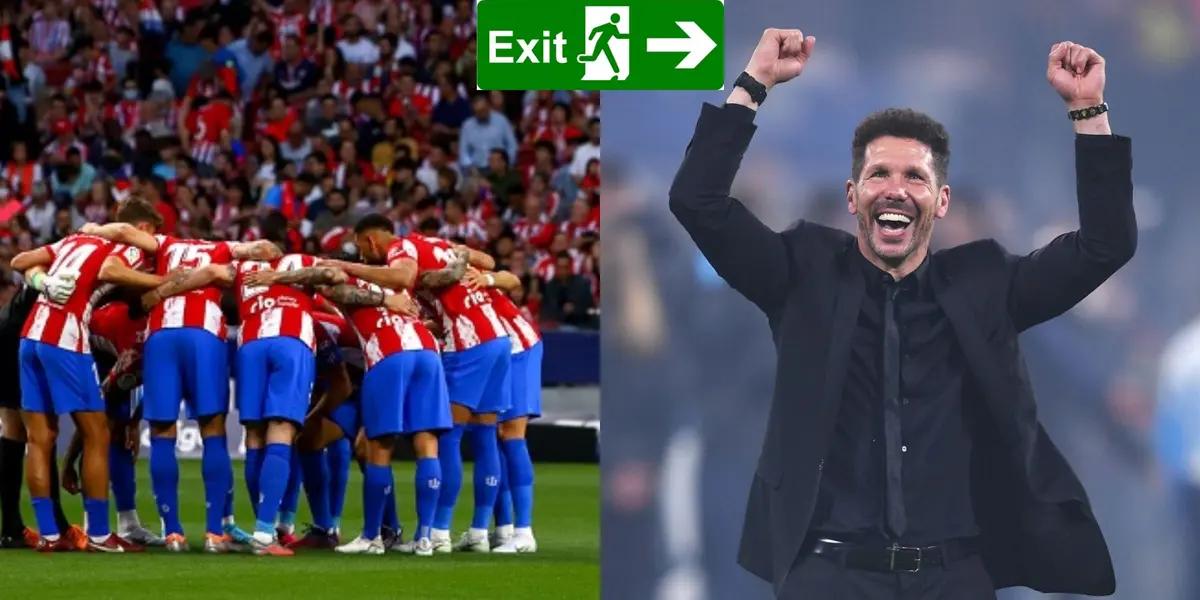 La temporada aun no termina y el Atlético de Madrid ya sabe que se desprenderá de un jugador para el próximo año