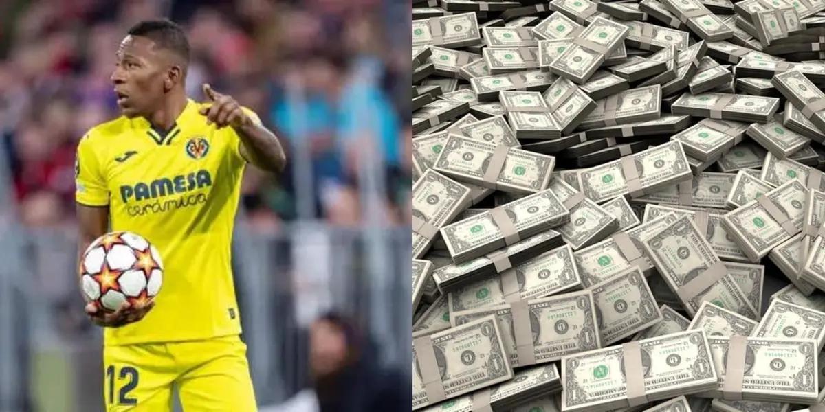 La única condición de Pervis Estupiñán para continuar en el Villareal sería que aumenten su salario de 900 mil euros al año a 2 millones.