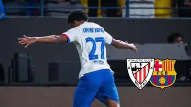 Lamine Yamal celebrando el gol