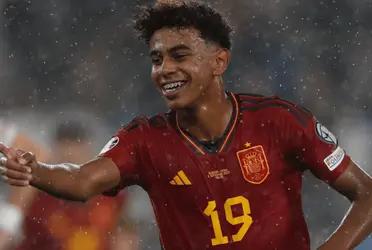 Lamine Yamal está llamado a ser, de eso no quedan dudas: gol para el 7 a 1 en el día de su debut con la absoluta