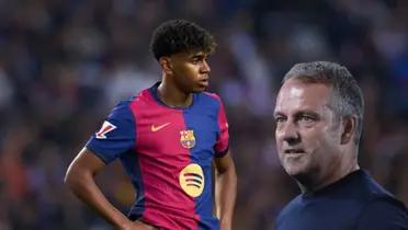 Lamine Yamal - Hansi Flick (Foto: FC Barcelona)