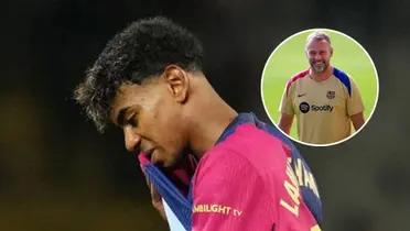 Lamine Yamal - Hansi Flick (Foto: FC Barcelona)