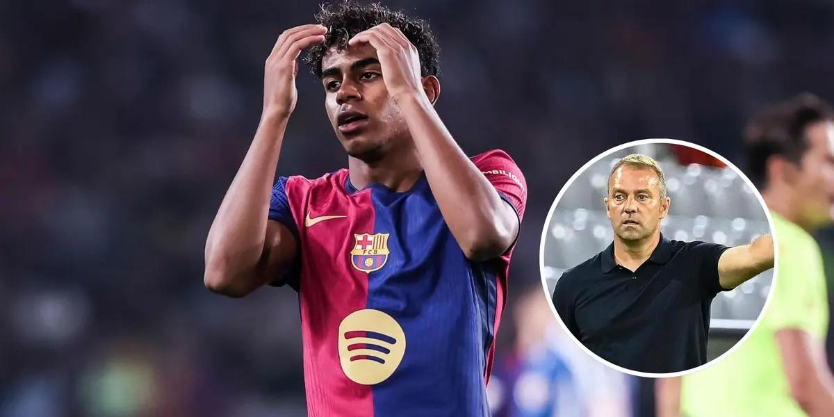 Lamine Yamal - Hansi Flick (Foto: FC Barcelona)