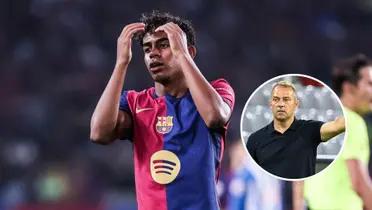 Lamine Yamal - Hansi Flick (Foto: FC Barcelona)