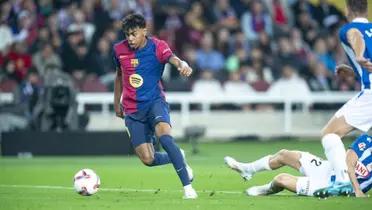 Lamine Yamal hizo una jugada maradoniana o mejor dicho, messiana, contra el Alavés, se fue de cinco defensores regateando