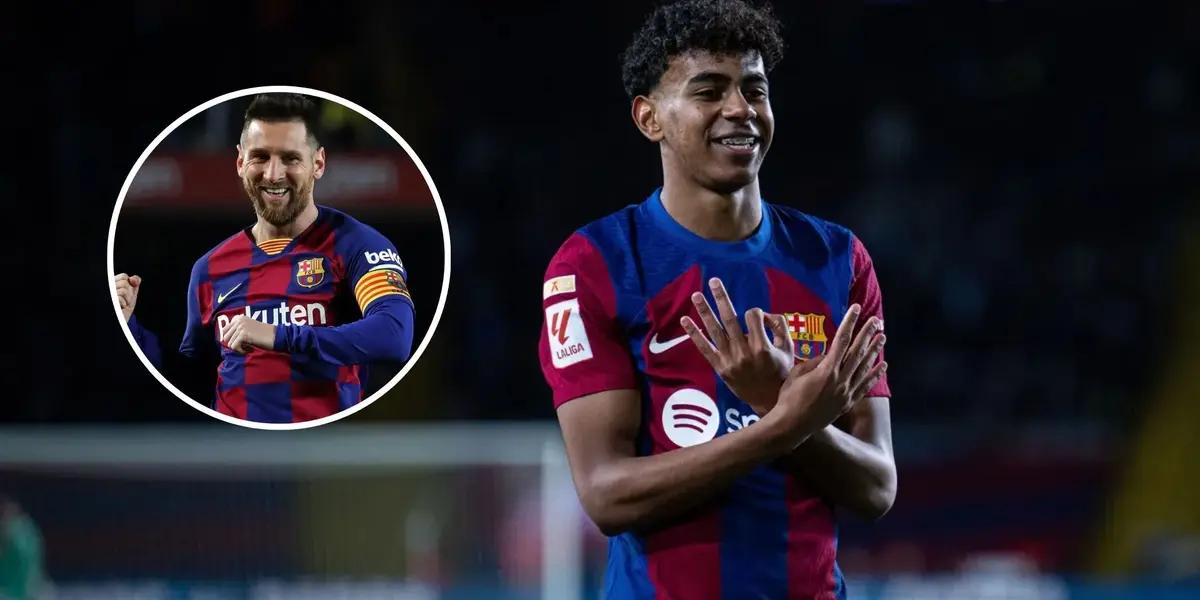 Lamine Yamal - Lionel Messi (Foto: FC Barcelona)