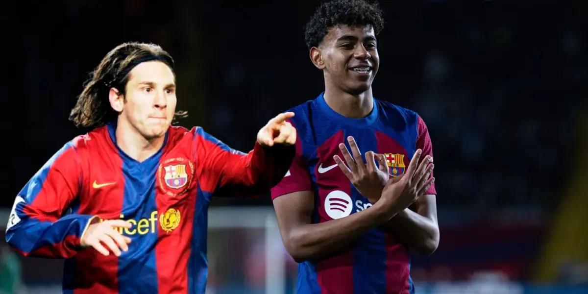 Lamine Yamal - Lionel Messi (Foto: FC Barcelona)