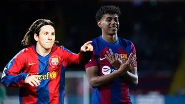 Lamine Yamal - Lionel Messi (Foto: FC Barcelona)