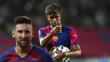 Lamine Yamal - Lionel Messi (Foto: FC Barcelona)