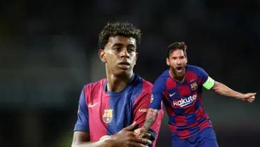 Lamine Yamal - Lionel Messi (Foto: FC Barcelona)