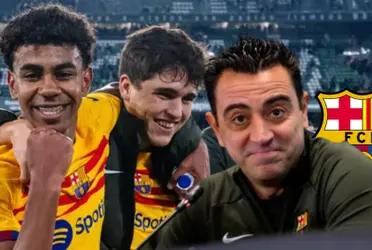 Lamine Yamal, Pau Cubarsí y Xavi Hernández, del FC Barcelona