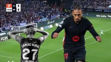 Lamine Yamal - Raphinha (Foto: Captura X)