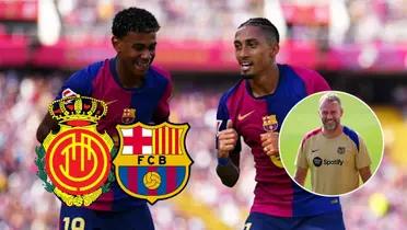 Lamine Yamal - Raphinha - Hansi Flick (Foto: FC Barcelona)