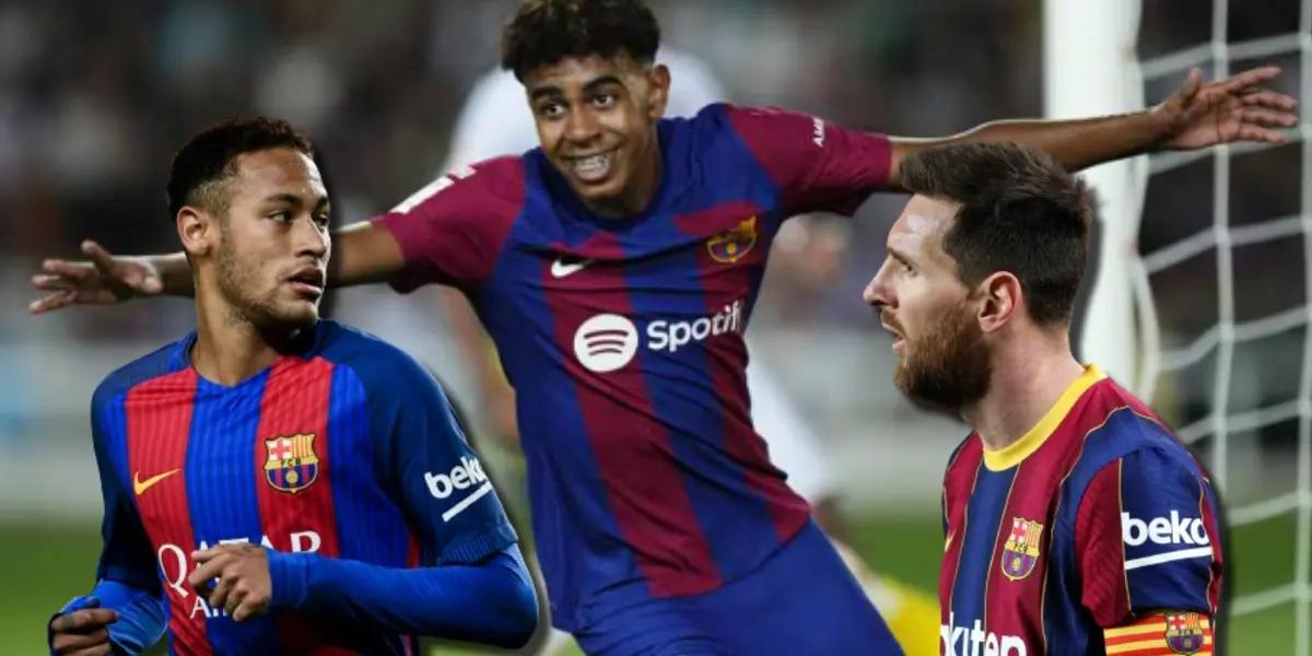 Lamine Yamal reveló por qué prefería a Neymar, aunque Messi es ídolo del Barça