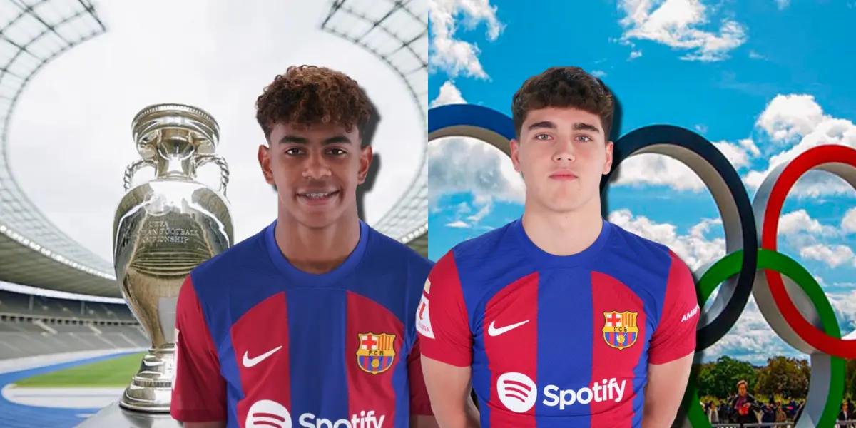 Lamine Yamal y Pau Cubarsí, jugadores del FC Barcelona