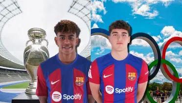 Lamine Yamal y Pau Cubarsí, jugadores del FC Barcelona