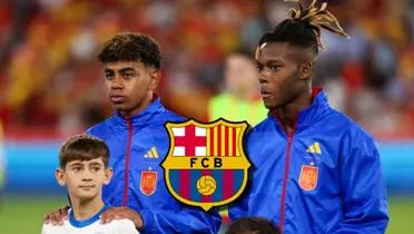 Lamine Yamala y Nico Williams