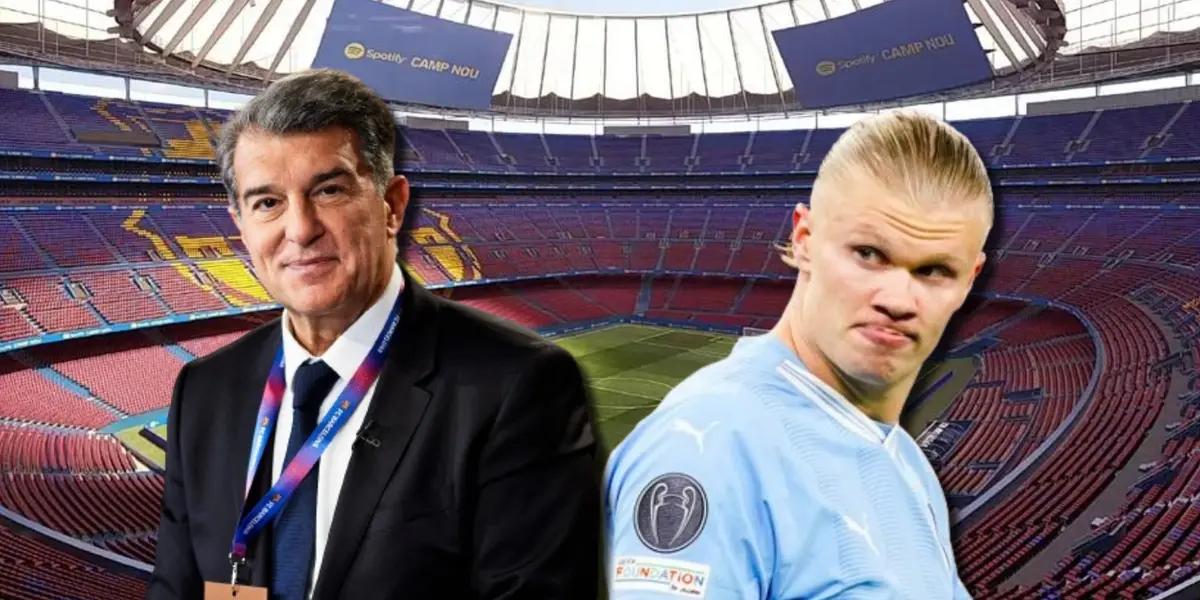 Laporta truncó la promesa de Haaland, de jugar en el Barça, y mira lo que hizo