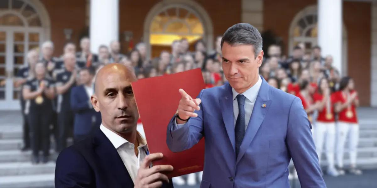 Las campeonas del mundo fueron invitadas al Palacio de Moncloa para recibir honores por la hazaña del domingo y Rubiales no pasó por alto