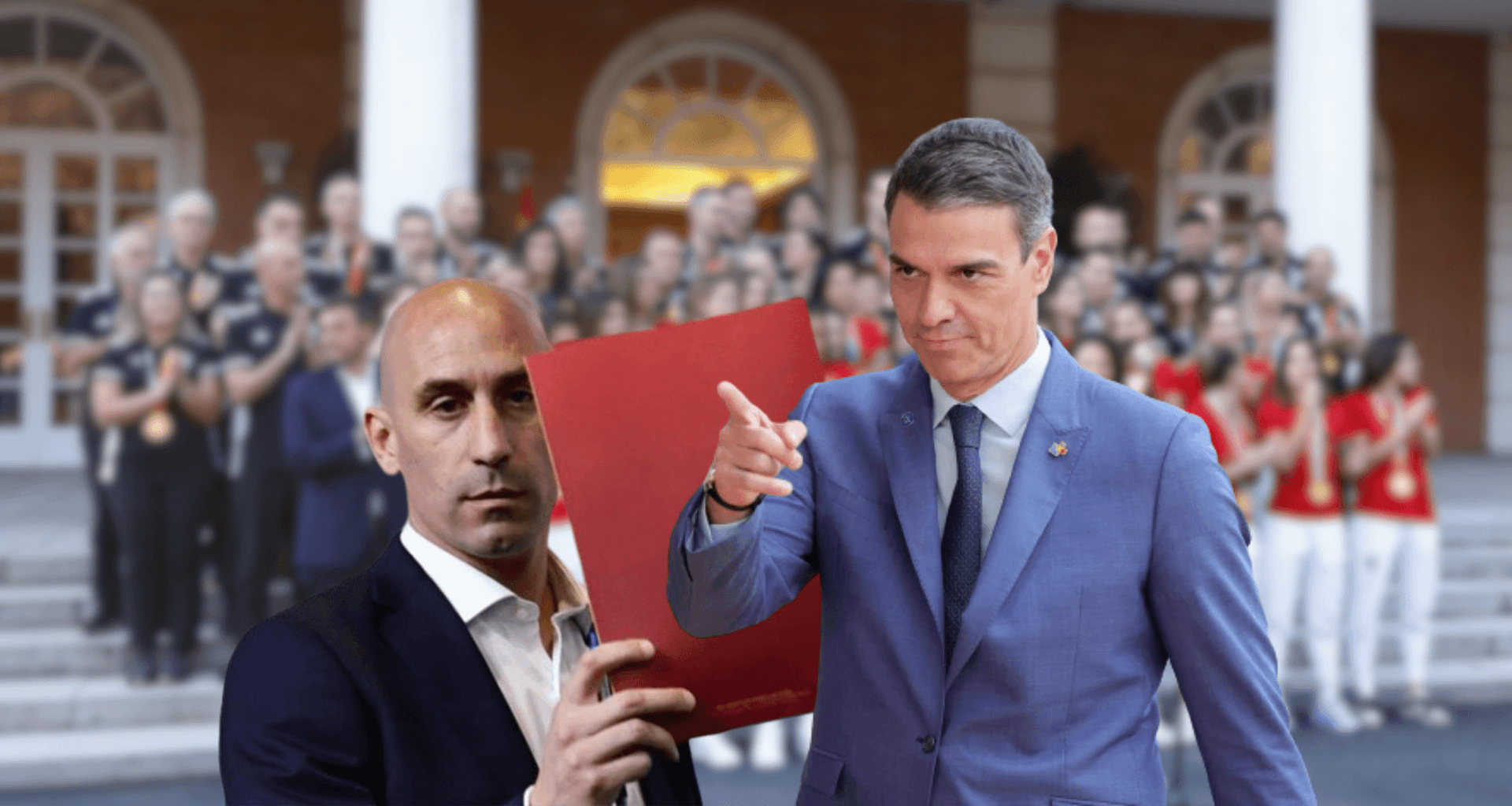 Las campeonas del mundo fueron invitadas al Palacio de Moncloa para recibir honores por la hazaña del domingo y Rubiales no pasó por alto