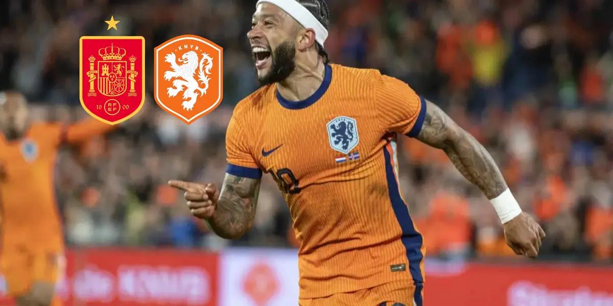 Le Normand cometió un penalti que no era a Depay y el árbitro pito la pena máxima