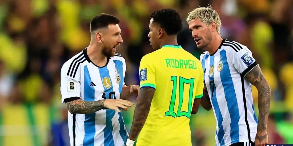 Le preguntaron a Rodrygo sobre el problema con Lionel Messi y mira la respuesta que dio en zona mixta