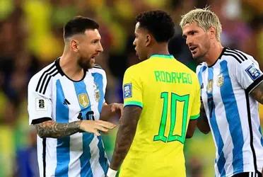 Le preguntaron a Rodrygo sobre el problema con Lionel Messi y mira la respuesta que dio en zona mixta