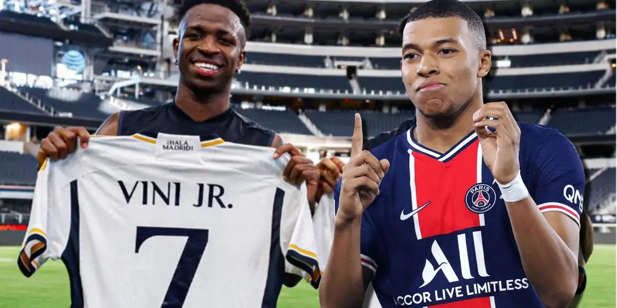 ¿Le quitará la 7 a Vinicius? El número que le espera a Mbappé en el Real Madrid