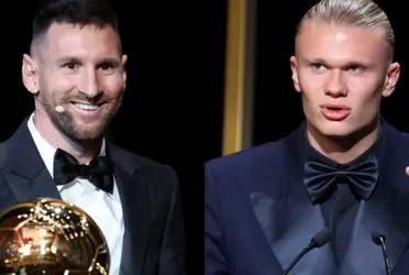 Leo Messi le ganó el Balón de Oro a Haaland, aunque lo ganó todo con el Manchester City