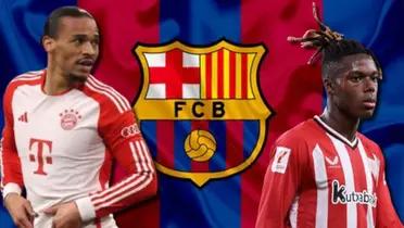 Leroy Sané y Nico Williams, jugadores que quiere el FC Barcelona
