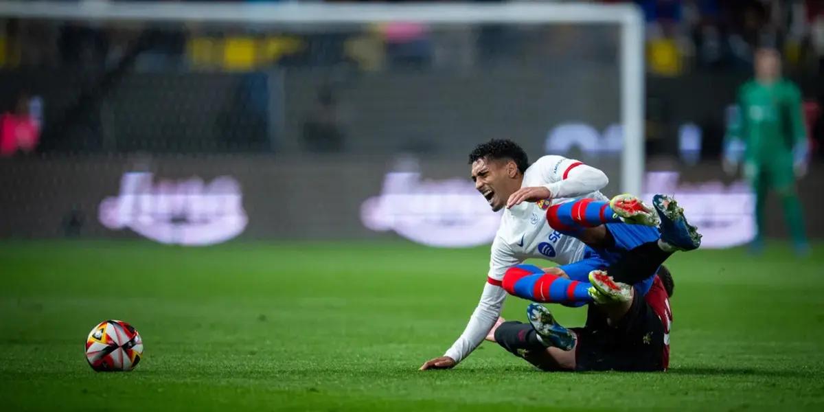 Lesión de Raphinha el partido contra Osasuna