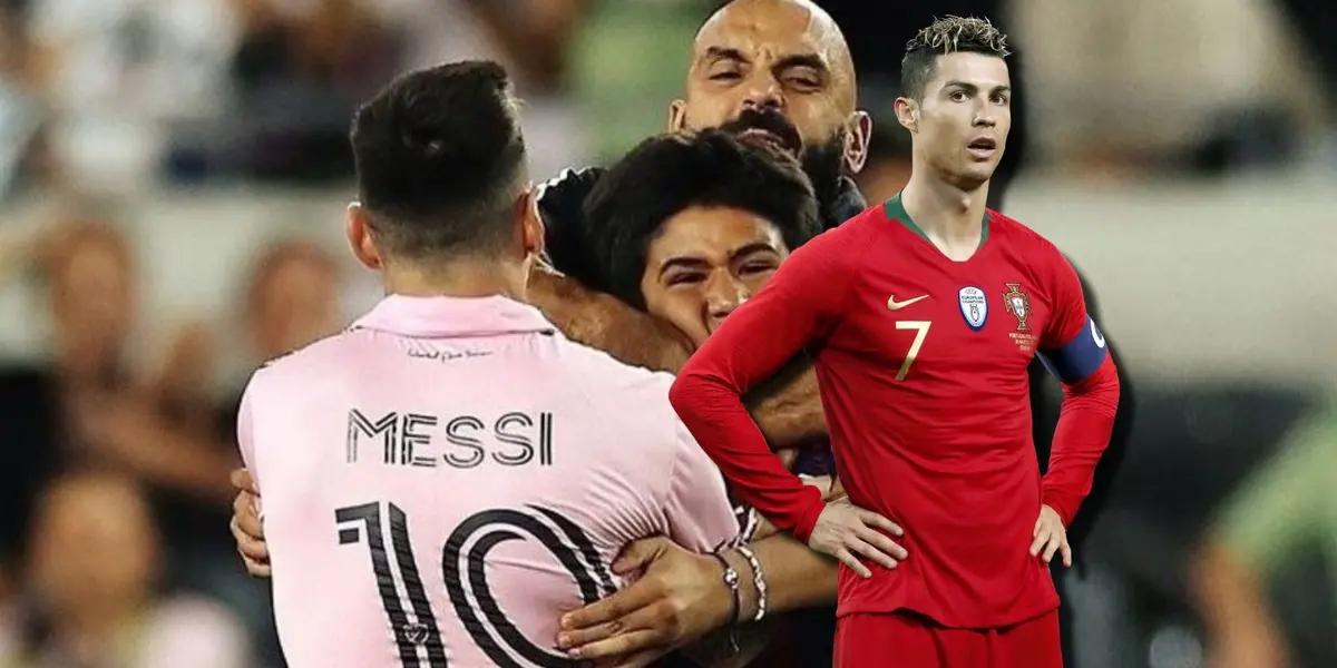 Lionel Messi aceptó firmar un autógrafo en el Inter Miami, mientras Cristiano Ronaldo no lo tomó tan bien