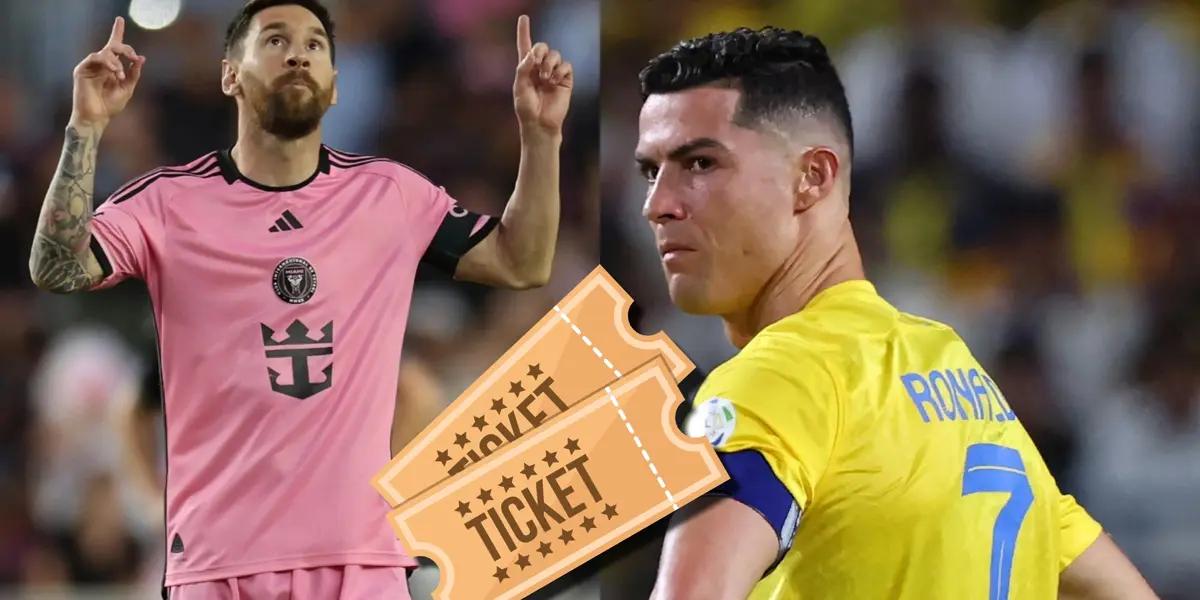 Lionel Messi de Inter Miami y Cristiano Ronaldo de Al-Nassr