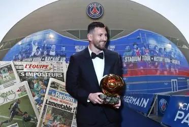 Lionel Messi dijo que no mostrará su Balón de Oro al PSG, donde jugó hace poco, y la prensa parisina se refirió al tema