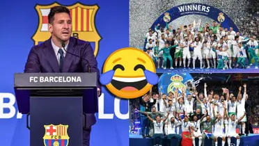 Lionel Messi en su despedida del FC Barcelona en 2021.