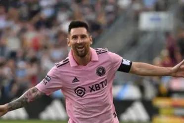 Lionel Messi festejó por todo lo alto el golazo que anotó en la final de la Leagues Cup