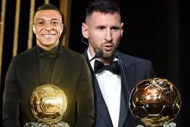 Lionel Messi ganó su octavo Balón de Oro y le lanzó un palo a Mbappé en su intervención, algo que no se pasó por alto