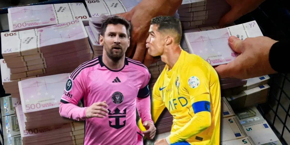 Lionel Messi, jugador del Inter Miami, y Cristiano Ronaldo del Al-Nassr