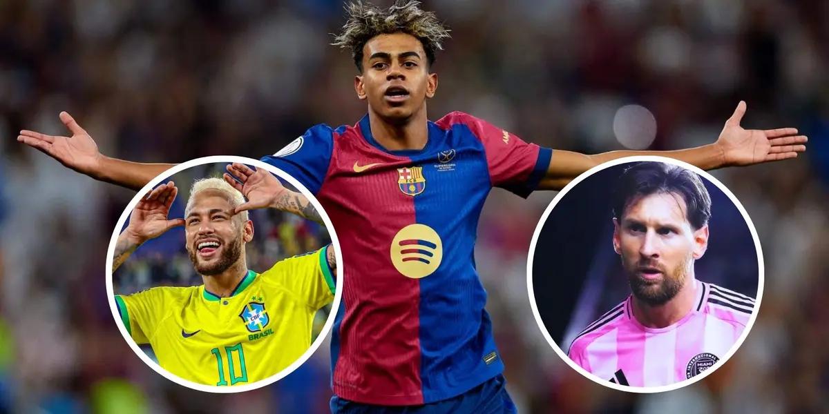 Lionel Messi - Lamine Yamal - Neymar Jr. (Foto: X)