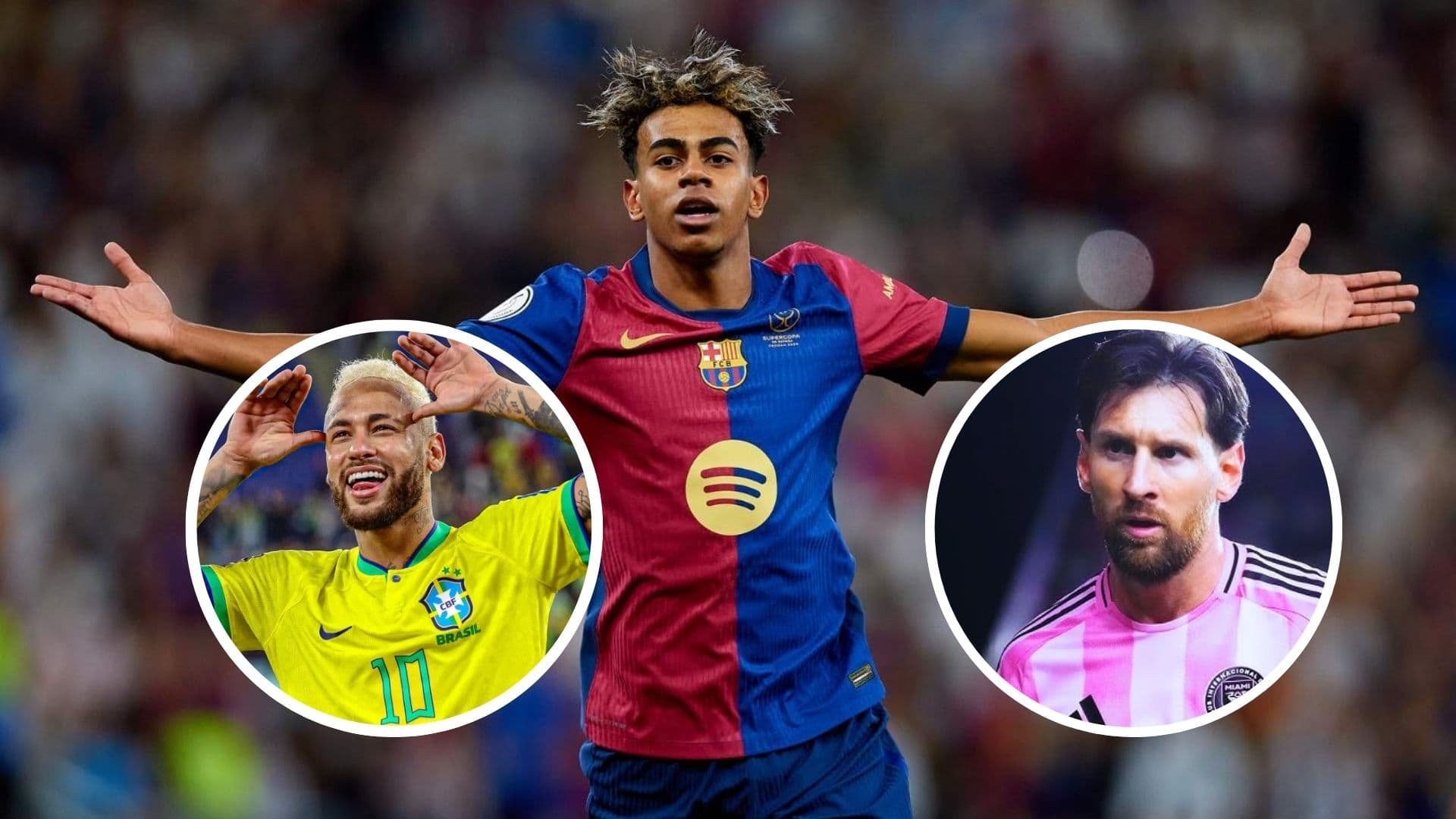 Lionel Messi - Lamine Yamal - Neymar Jr. (Foto: X)