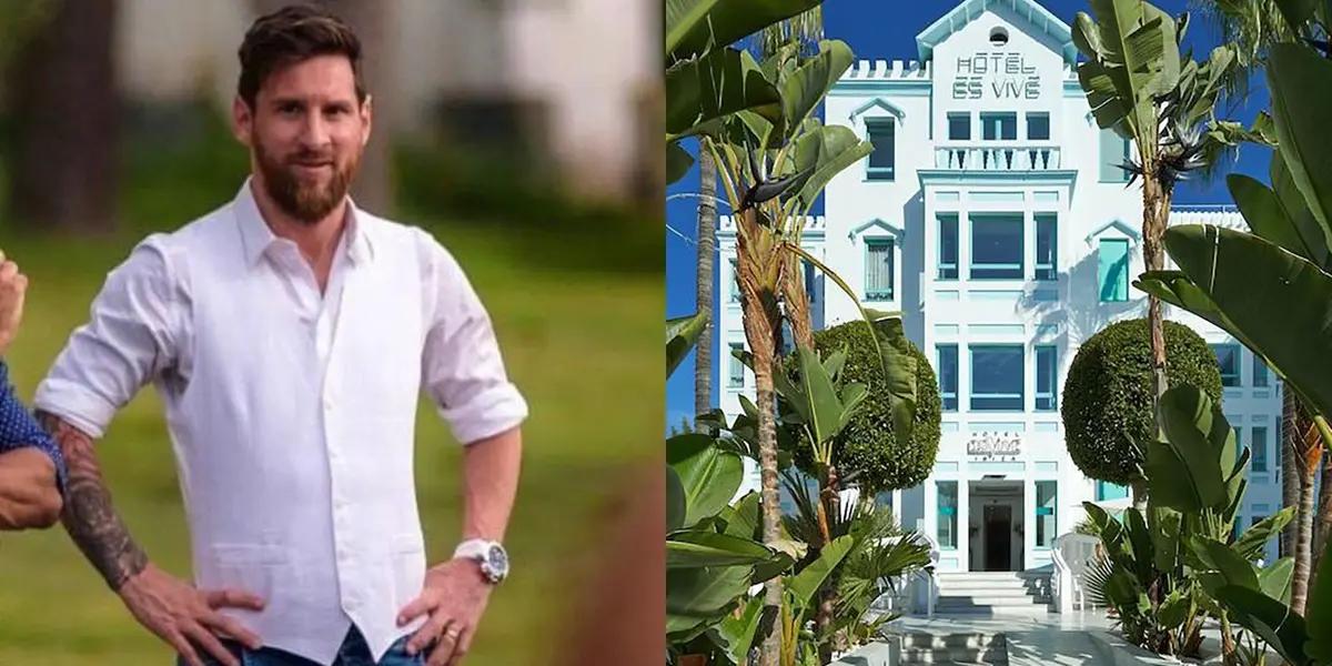 Lionel Messi pasó sus vacaciones en Ibiza en su propio hotel 5 estrellas con vista al Mediterráneo.