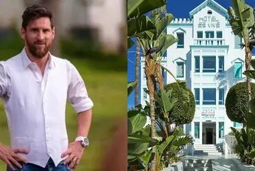 Lionel Messi pasó sus vacaciones en Ibiza en su propio hotel 5 estrellas con vista al Mediterráneo.