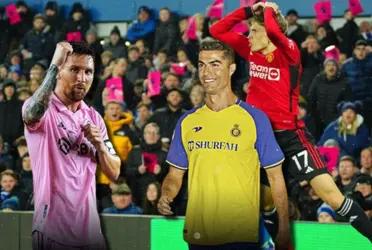 Lionel Messi reaccionó luego que Alejandro Garnacho haya celebrado como Cristiano Ronaldo y sea su fan cantado