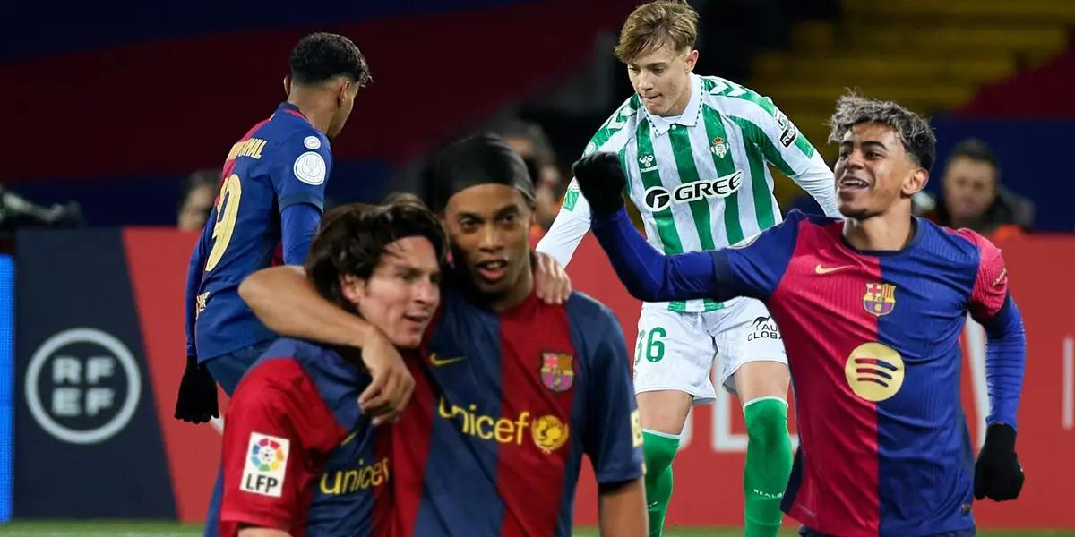Lionel Messi - Ronaldinho - Lamine Yamal (Foto: X)