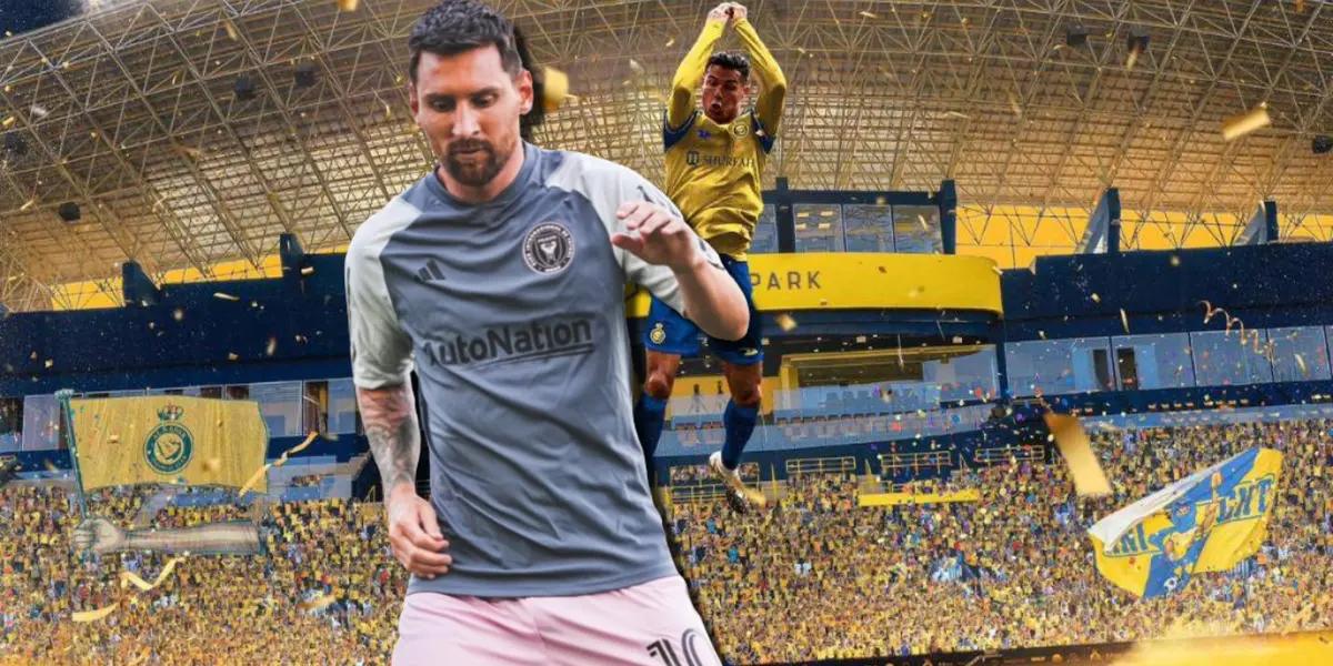 Lionel Messi salió a hacer calentamiento para jugar el Inter Miami ante Al-Nassr