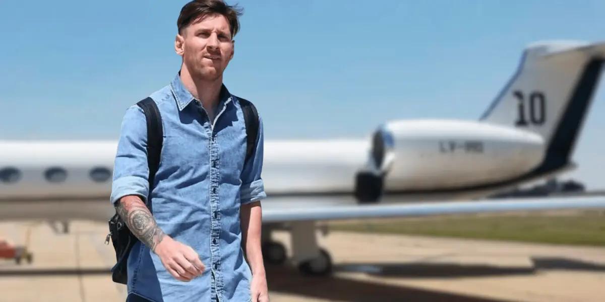 Lionel Messi tuvo que cambiar de avión para viajar a Argentina para la doble fecha de Eliminatorias
